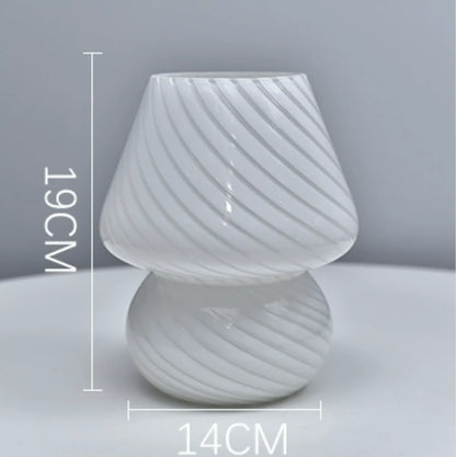Mushroom Glass Table Lamp with LED - AU Adapter