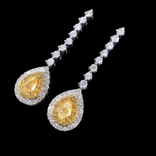 GLOW RADIANCE WATERDROP DIAMOND EARRINGS