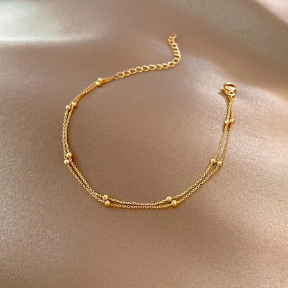 DOUBLE-LAYERED ELEGANCE BRACELET – 18cm