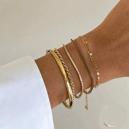 Gold-Filled Layering Bracelet in Sterling Silver