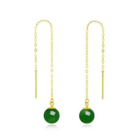 LUSTRE JADE DROP EARRINGS