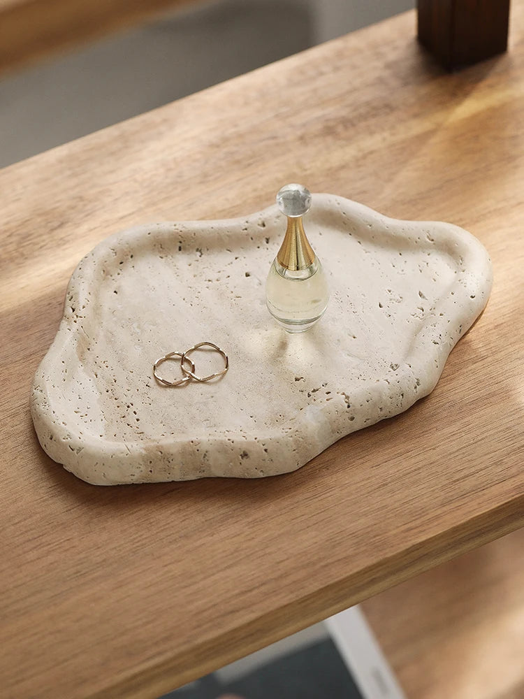TRAVERTINE CLASSY STORAGE TRAY