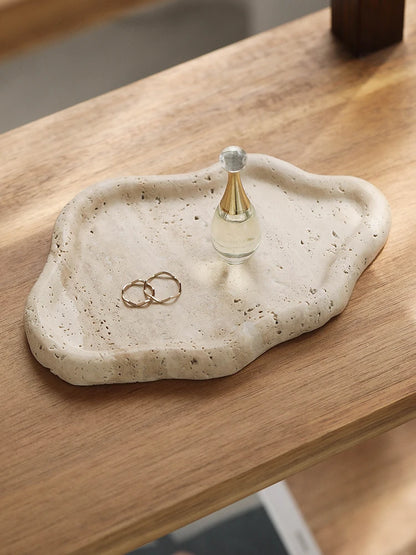 Natural Travertine Storage Tray