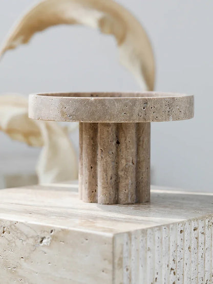 Yellow Travertine Decorative Tray
