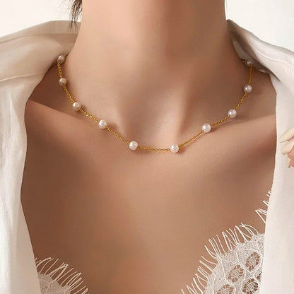 Sterling Silver Pearl Accent Necklace by FEROYAL
