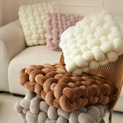 FEROYAL Knot Plush Lux Cushion – Grey, 30x33x12cm detail view