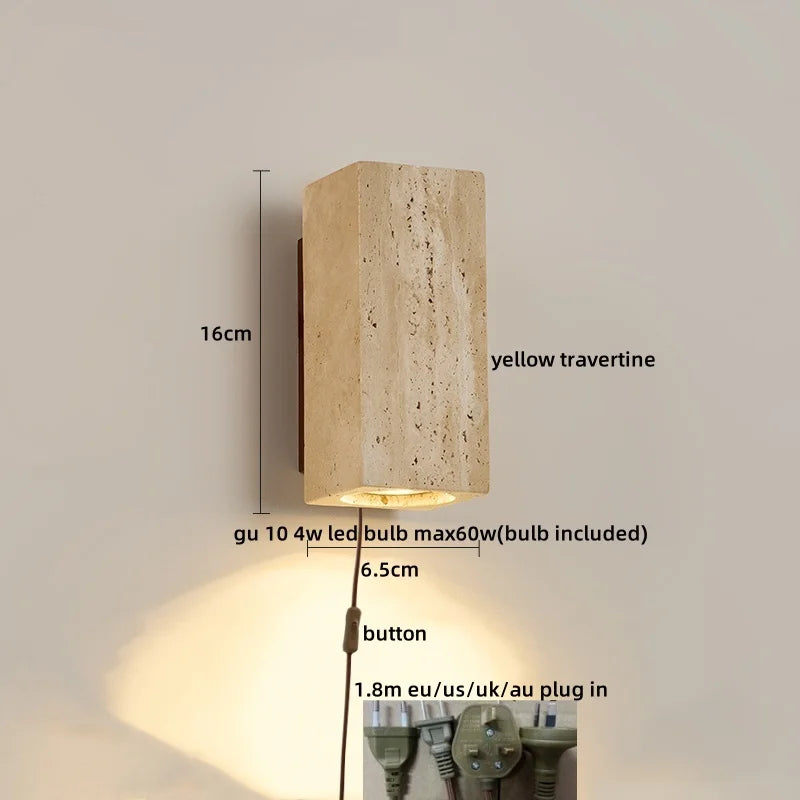 VERSAILLES TRAVERTINE WALL LIGHT
