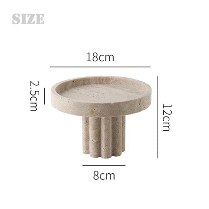 Yellow Travertine Decorative Tray
