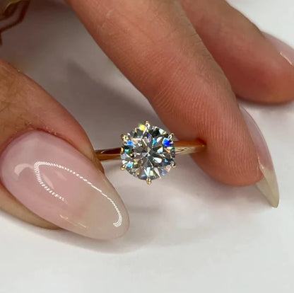 14K Gold Lab Diamond Engagement Ring
