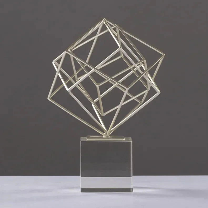 GEOMETRIC ELEGANCE ABSTRACT LUXE SCULPTURE