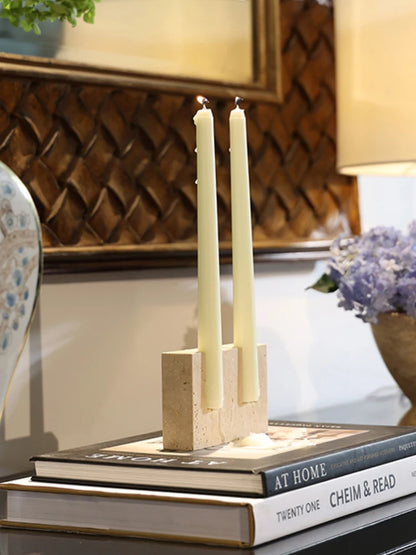 FEROYAL Imperial Marble Candlestick Holder detail view