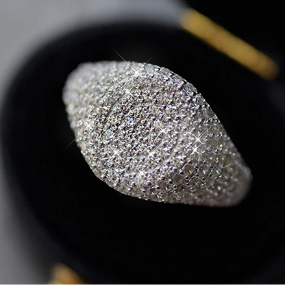 925 Silver Pavé Pinky Ring