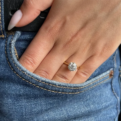 14K Gold Lab Diamond Engagement Ring