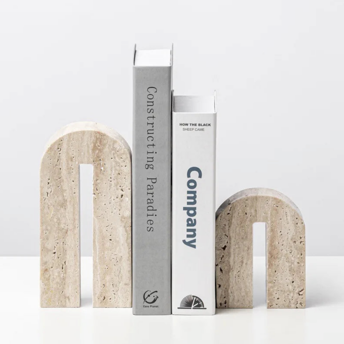 KINGDOM TRAVERTINE BOOKENDS