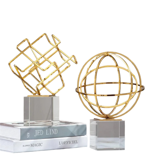 GEOMETRIC ELEGANCE ABSTRACT LUXE SCULPTURE