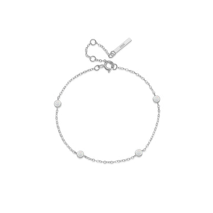 Opal Charm Bracelet in Sterling Silver