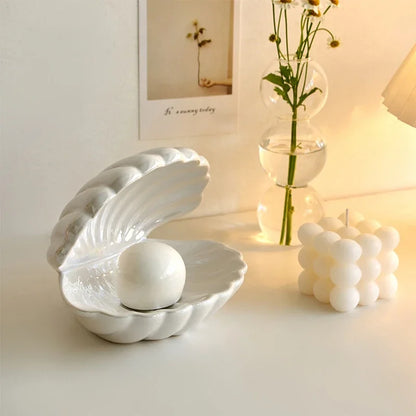 Ceramic Shell Ambient Lamp & Decor