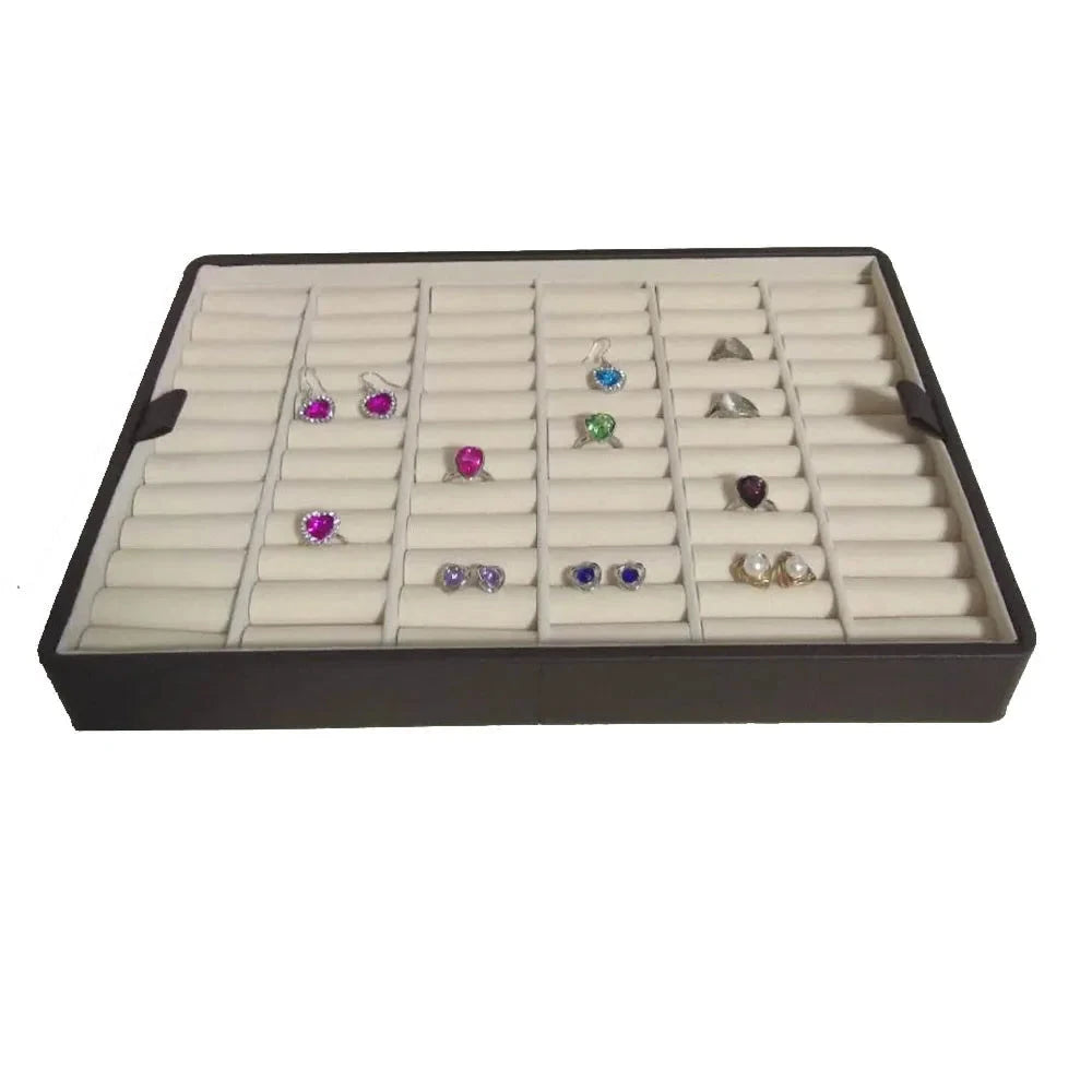 MAJESTIC LEATHER 3-LAYER HANDCARRY JEWELLERY ORGANISER BOX