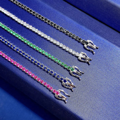 Sterling Silver Zircon Tennis Bracelet