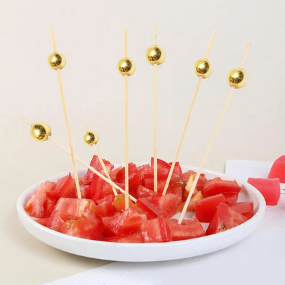 Golden Elegance Cocktail Sticks