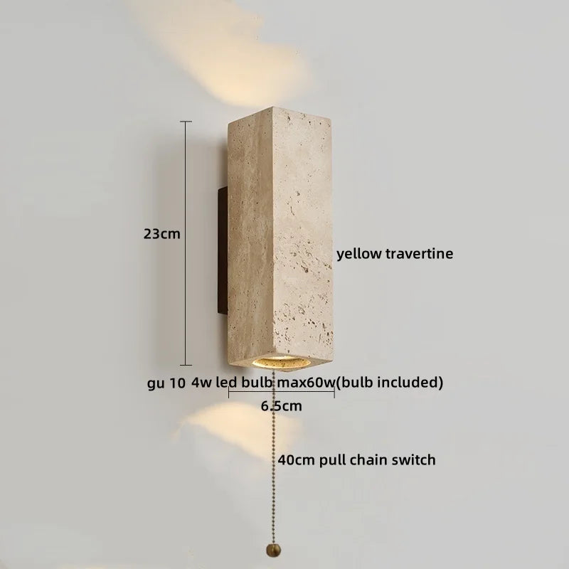 VERSAILLES TRAVERTINE WALL LIGHT