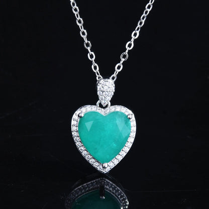 Paraiba Gemstone Jewelry Set in Sterling Silver
