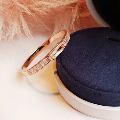 Sterling Silver Pavé Zircon Bangle