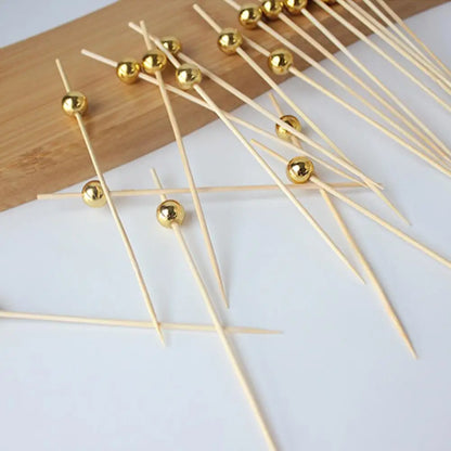 Golden Elegance Cocktail Sticks