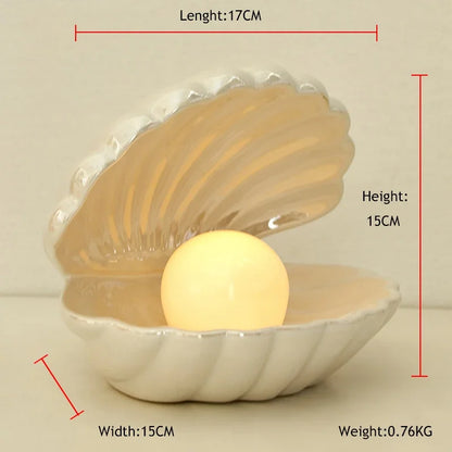 Ceramic Shell Ambient Lamp & Decor