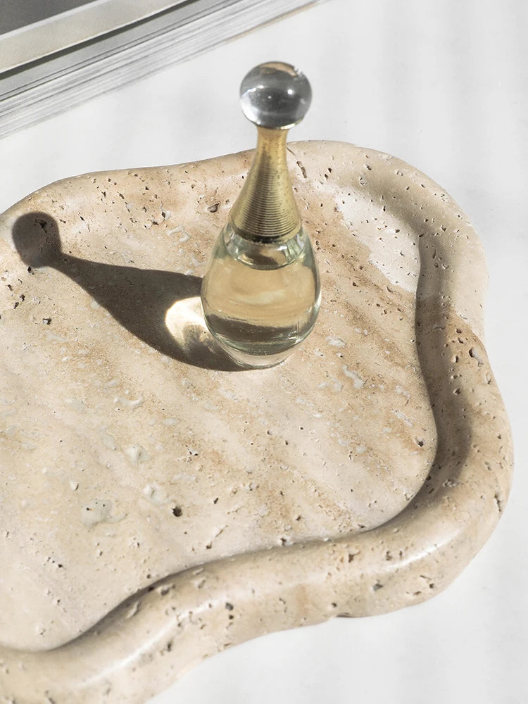 TRAVERTINE CLASSY STORAGE TRAY