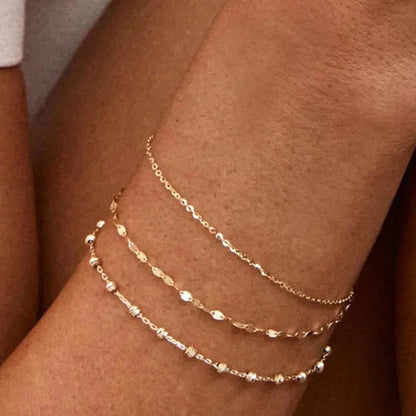 Gold-Filled Layering Bracelet in Sterling Silver