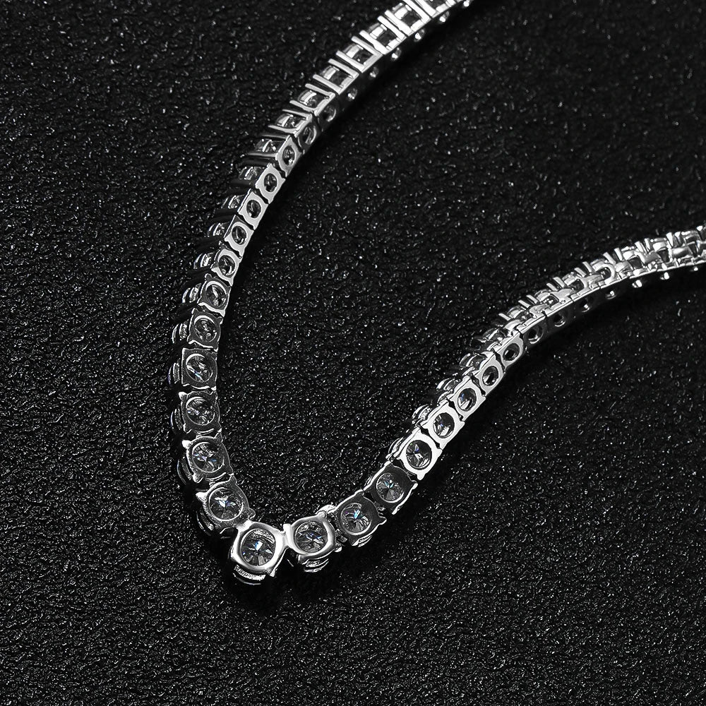 JASMIN V-SHAPED TENNIS NECKLACE