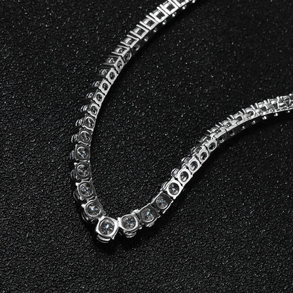 JASMIN V-SHAPED TENNIS NECKLACE