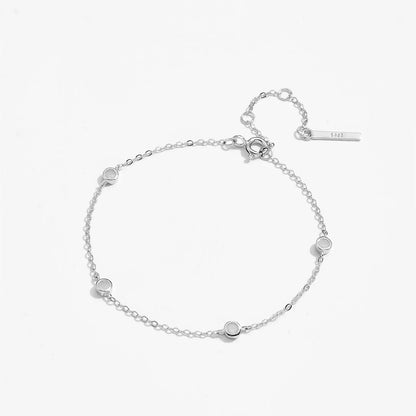 Opal Charm Bracelet in Sterling Silver