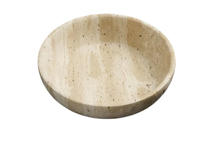 Beige Travertine Decorative Bowl