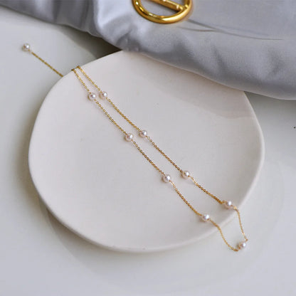Sterling Silver Pearl Accent Necklace by FEROYAL